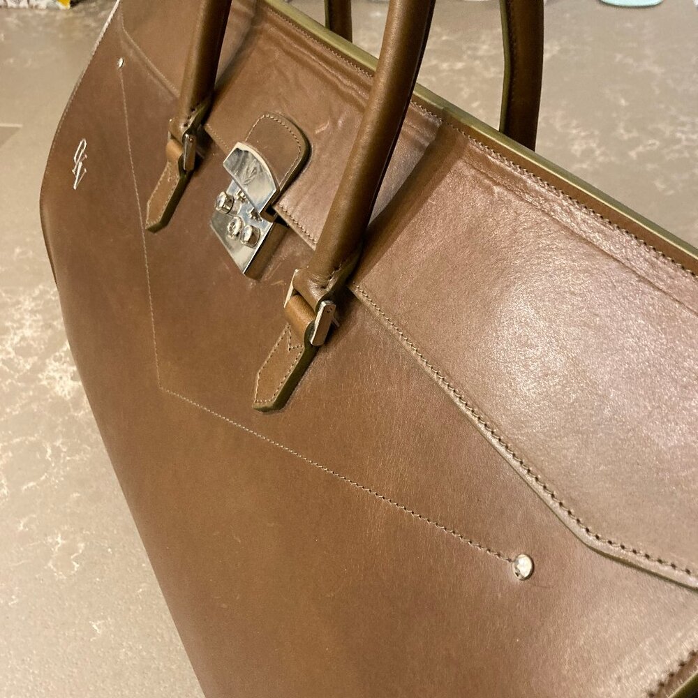 OKV:  Designer Leather Travel Bag (with dust bag)